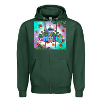 Sports Green ohana stitch Zipper Hoodie - AdoDesignShop