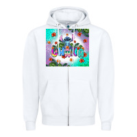 White ohana stitch Zipper Hoodie - AdoDesignShop