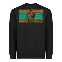 Black western horse serape tooled leather leopard  sippy cup Heavyweight Sweatshirt - BarkalooDesign