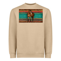 Mushroom western horse serape tooled leather leopard  sippy cup Heavyweight Sweatshirt - BarkalooDesign