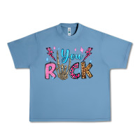 Pebble Blue you rock valentine's day olivia Urban Heavy Tee - OliviaCreatesArt