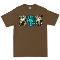 Cacao Sunflower Cowhide Turquoise Gemstone Mom Premium Tee - Jasminsmagicworld