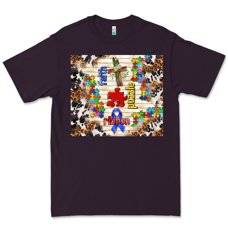 Faith Puzzle Ribbon Premium Tee by TumblerDesignByShophia | Teevron