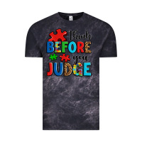 Cloud Black think before you judge Vintage Tee - OliviaCreatesArt