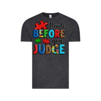 Vintage Black think before you judge Vintage Tee - OliviaCreatesArt