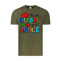 Vintage Olive think before you judge Vintage Tee - OliviaCreatesArt