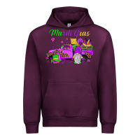 Mauve Wine mardi gras truck gnome Urban Hoodie - JahusDesignShop