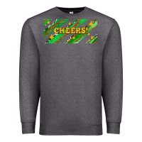 Charcoal Heather leopar and cowhide with cheers Premium Sweatshirt - AdoDesignShop