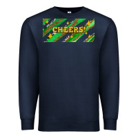 Navy leopar and cowhide with cheers Premium Sweatshirt - AdoDesignShop
