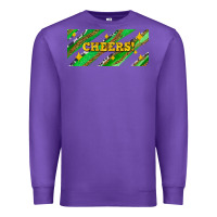 Purple leopar and cowhide with cheers Premium Sweatshirt - AdoDesignShop
