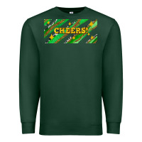 Sports Green leopar and cowhide with cheers Premium Sweatshirt - AdoDesignShop