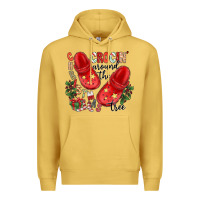 Antique Gold christmas crocin around the tree Premium Hoodie - CowhideDigitalArt