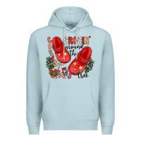 Blue Mist christmas crocin around the tree Premium Hoodie - CowhideDigitalArt