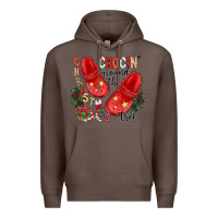 Coffee christmas crocin around the tree Premium Hoodie - CowhideDigitalArt