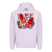 Lilac christmas crocin around the tree Premium Hoodie - CowhideDigitalArt