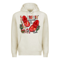 Oatmeal Heather christmas crocin around the tree Premium Hoodie - CowhideDigitalArt