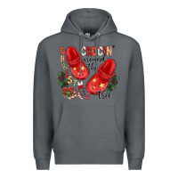 Rock christmas crocin around the tree Premium Hoodie - CowhideDigitalArt