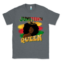 Charcoal Heather juneteenth queen black woman afro queen Classic Tee - CowGirlArtShop