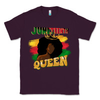 Plum juneteenth queen black woman afro queen Classic Tee - CowGirlArtShop