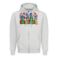Merry Christmas Stitch Zipper Hoodie | Teevron