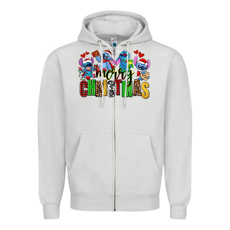 Merry Christmas Stitch Zipper Hoodie by AdoDesignShop | Teevron