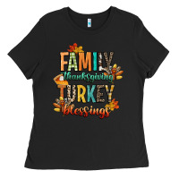 Black family thanksgiving turkey blessing Ladies Tee - CowGirlArtShop