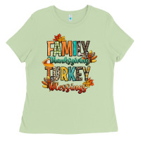 Matcha family thanksgiving turkey blessing Ladies Tee - CowGirlArtShop