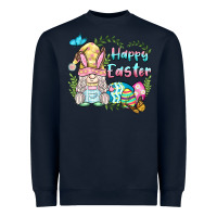 Navy happy easter bunny gnome Heavyweight Sweatshirt - BarkalooDesign