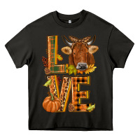 Asphalt Love fall cow Heavy Core Tee - NancyCooperArtShop