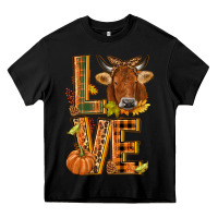Black Love fall cow Heavy Core Tee - NancyCooperArtShop