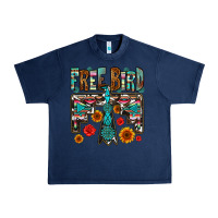 Navy western free bird Urban Heavy Tee - OliviaCreatesArt
