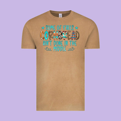 Some Of Y'alls Cornbread Ain't Done In The Middle Vintage Tee Designed By Cowcowdesign