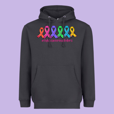 Fight Cancer In All Colors Heavyweight Hoodie Designed By Adodesignshop