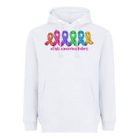 White fight cancer in all colors Heavyweight Hoodie - AdoDesignShop