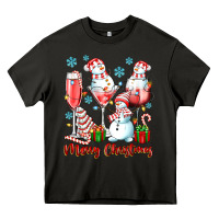 Asphalt merry christmas wine glasses Heavy Core Tee - texasbilliewilder