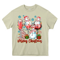 Mossy merry christmas wine glasses Heavy Core Tee - texasbilliewilder