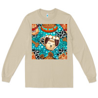 Mushroom dog coffee cups and food container with cowhide seamless pattern bbs Long Sleeve Tee - BundleAndBundleShop