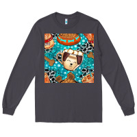 Smoke dog coffee cups and food container with cowhide seamless pattern bbs Long Sleeve Tee - BundleAndBundleShop