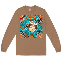 Toasted Coconut dog coffee cups and food container with cowhide seamless pattern bbs Long Sleeve Tee - BundleAndBundleShop