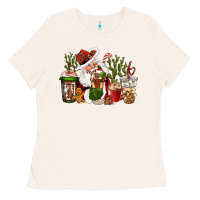 Bone western santa cowboy coffe cups christmas Ladies Tee - CowGirlArtShop