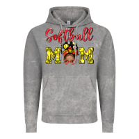 Softball Mom  And Afro Messybun Mom Bbs Vintage Hoodie | Teevron