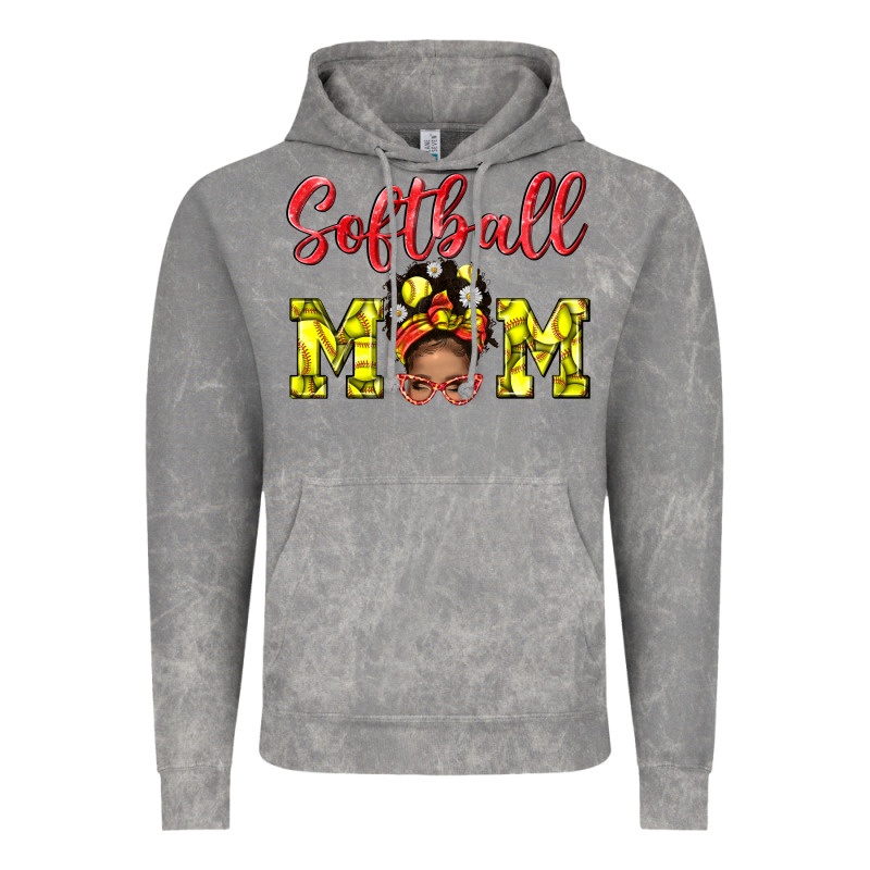 Softball Mom  And Afro Messybun Mom Bbs Vintage Hoodie by BundleAndBundleShop | Teevron