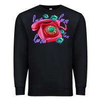 Black love balloons and pink valentines telephone Premium Sweatshirt - AdoDesignShop