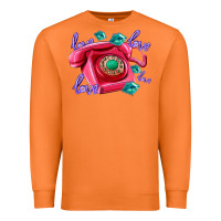 Carrot love balloons and pink valentines telephone Premium Sweatshirt - AdoDesignShop