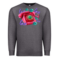 Charcoal Heather love balloons and pink valentines telephone Premium Sweatshirt - AdoDesignShop
