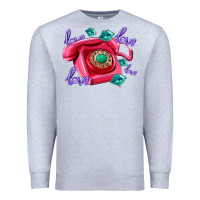 Heather Grey love balloons and pink valentines telephone Premium Sweatshirt - AdoDesignShop