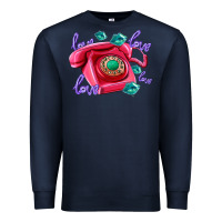 Navy love balloons and pink valentines telephone Premium Sweatshirt - AdoDesignShop