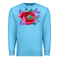 Ocean Blue love balloons and pink valentines telephone Premium Sweatshirt - AdoDesignShop