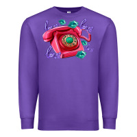 Purple love balloons and pink valentines telephone Premium Sweatshirt - AdoDesignShop