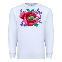 White love balloons and pink valentines telephone Premium Sweatshirt - AdoDesignShop